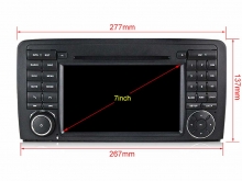 Навигация двоен дин за MERCEDES R-CLASS, Android 12 M7930H GPS, WiFi, DVD, 7 инча