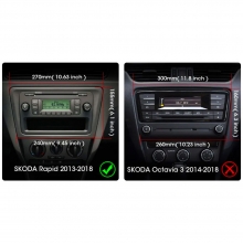 Навигация двоен дин за SKODA RAPID (SK5126H) ANDROID 15, 9 инча, Wi-Fi