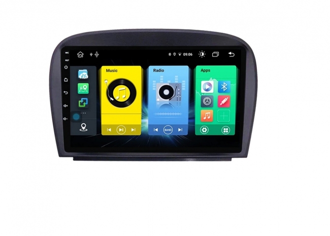 Двоен дин навигация за MERCEDES SL R230 2001-2011 (M0F23H) ANDROID 16, 9 инча